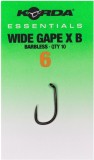 10ks - Háček Korda Essentials Wide Gape Barbless