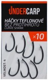 10ks - Háček teflonový bez protihrotu UnderCarp Curve Shank Velikost 4