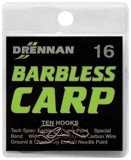 10ks - Háčik Bez Protihrotu Drennan Carp Barbless Veľkosť 10