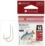 10ks - Háčik Mikado Sensual Roach Zlatý Veľkosť 8