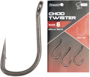 10ks - Háčik Nash Chod Twister Micro Barb 10ks - Háčik Nash Chod Twister Micro Barb