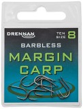 10ks - Háčky bez Protihrotu Drennan Margin Carp Barbless Velikost 8