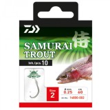 10ks - Háčky Daiwa Samurai Pstruh 60cm