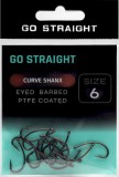 10ks - Háčky Go Straight Curve Shanx Barbed Velikost 6