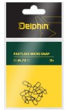10ks - Karabinka Delphin Fastlock Micro Snap Veľkosť S/4kg 10ks - Karabinka Delphin Fastlock Micro Snap Veľkosť S/4kg
