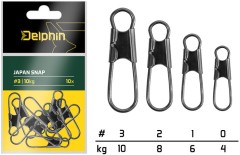 10ks - Karabinka Delphin Japan Snap Vel. #0 / 4kg
