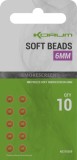 10ks - Koraci Korum Smokescreen Soft Beads 6mm