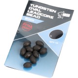 10ks - Korálky Nash Cling On Tungsten Oval Leadcore Beads 8mm 10ks - Korálky Nash Cling On Tungsten Oval Leadcore Beads 8mm