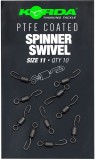 10ks - Obratlík Korda PTFE Coated Spinner Ring Swivel