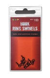 10ks - Obratlík s kroužkem ESP Hook Ring Swivels