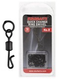 10ks - Obratlík s Kroužkem Sensas Quick Change č.8 10ks - Obratlík s Kroužkem Sensas Quick Change č.8