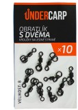 10ks - Obratlík UnderCarp s dvije omčice s jedne strane vel. 8 10ks - Obratlík UnderCarp s dvije omčice s jedne strane vel. 8