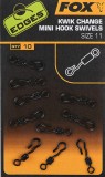 10ks - Obratlíky Fox Kwik Change Hook Swivels Veľkosť 11 10ks - Obratlíky Fox Kwik Change Hook Swivels Veľkosť 11