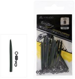 10ks - Rychloupínací Obratlík Mikado Quick Change S Anti-Tangle Gumičkou Vel. 8