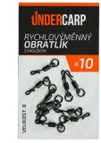 10ks - Rýchlovýmenný Obratlík s krúžkom UnderCarp Veľkosť 8 10ks - Rýchlovýmenný Obratlík s krúžkom UnderCarp Veľkosť 8