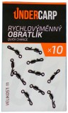 10ks - Rýchlovýmenný Obratlík UnderCarp Quick Change Veľkosť 11 10ks - Rýchlovýmenný Obratlík UnderCarp Quick Change Veľkosť 11