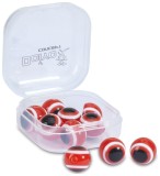10ks - Skleněné Korálky Doiyo s okem Red 10mm