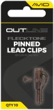 10ks - Závěsky na Zátěže Avid Carp Outline FleckTone Pinned Lead Clips