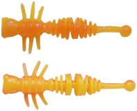 12kom - Gumeni Mamac Berkley PowerBait Power Larvae 4cm Fluorescent Orange/Sunshine Yell