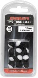12kom - Plovuća kuglica Starbaits Two Tone Balls 10mm Crna/bijela