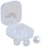 12ks - Broušené skleněné korálky Doiyo Clear 8mm