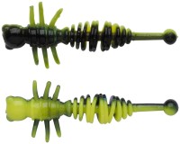 12ks - Gumová nástraha Berkley Power Larvae 4cm Black/Sunshine Yellow