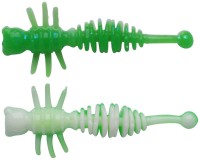 12ks - Gumová Nástraha Berkley PowerBait Power Larvae 40mm Spring Green/White