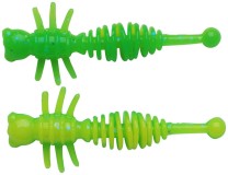 12ks - Gumová Nástraha Berkley PowerBait Power Larvae 4cm Spring Green/Sunshine Yellow