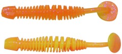 12ks - Gumová Nástraha Berkley PowerBait Power Leech 5cm Fluorescent Orange/Sunshine Yello