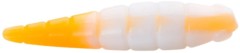 12ks - Gumová Nástraha Moonky Bagy L 4,1cm 1gr Cheese White Orange Fluo