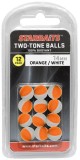 12ks - Plávajúca Gulička Starbaits Two Tone Balls 10mm Oranžová/biela