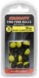 12ks - Plovoucí Kulička Starbaits Two Tone Balls 10mm Černá/žlutá