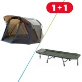 Bivak Mikado Enclave 2 Man Bivvy Plus + Lehátko Mivardi CamoCODE Express Bivak Mikado Enclave 2 Man Bivvy Plus + Lehátko Mivardi CamoCODE Express