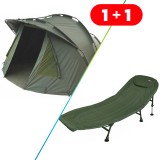 Bivak Mivardi New Dynasty + Lehátko JRC Contact Lite Bedchair Bivak Mivardi New Dynasty + Lehátko JRC Contact Lite Bedchair