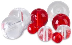 15ks - Skleněné Průhledné Korálky Saenger Round Glass Beads 8mm 15ks - Skleněné Průhledné Korálky Saenger Round Glass Beads 8mm