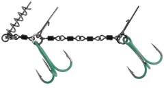 1ks Trojháčky Stinger Mikado Jaws Double Evo 25kg Vel. 1/0 Fluo