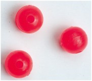 20ks - Korálci Aquantic Lock Beads 6mm crvena