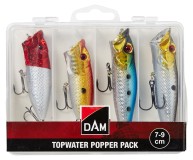 20ks - Wobler DAM Topwater Popper Pack 7-9cm 11-13g Assorted