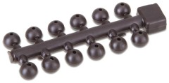 24kom - Perlice Anaconda Tapered Bore Beads smeđa 6mm