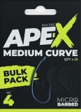 25ks - Háčik RidgeMonkey Ape-X Medium Curve Barbed Bulk Pack