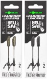 2kom - Gotovi Predvez Korda Kable Leadcore Leader Heli Safe 50cm