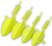2kom - Jig glava Black Cat Fluo Žuta 36gr