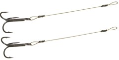 2ks - Ocelové Lanko s Trojháčkem Mistrall Hnědé
