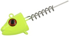 2ks - Zavrtávací Hlavička Mikado Jaws Vertical 15gr Fluo
