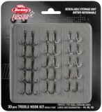 30ks - Trojháčky Berkley Fusion19 Small Treble Kit Assorted