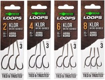 3kom - Gotovi Predvez Korda Loop Rigs Klor Barbed Veličina 4 / 30lb