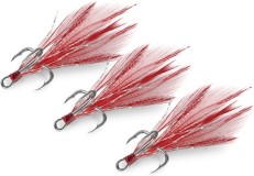 3kom - Trojháček Delphin B!rd Hook Triple Crvena Vel. #10