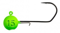 3ks - Jigová Hlavička Monkey Lures MNKY 4/0 Green-White 3gr