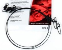 3ks - Návazcové Lanko Berkley Steelon Wire-Wound Mc Mahon 30cm 13.6kg Black
