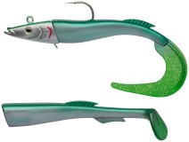3ks Realistická nástraha Berkley Power Sandeel 21cm - 130gr Ayu Green